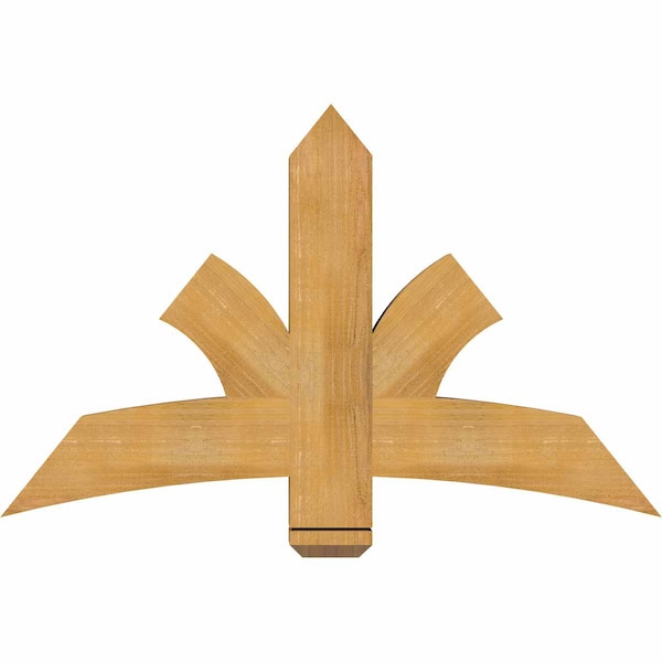 Ekena Millwork Davenport Rough Sawn Timber Gable Bracket, Western Red Cedar, 48"W x 30"H x 4"D x 6"F, 15/12 Pitch GBW048X30X0406DAV00RWR - main